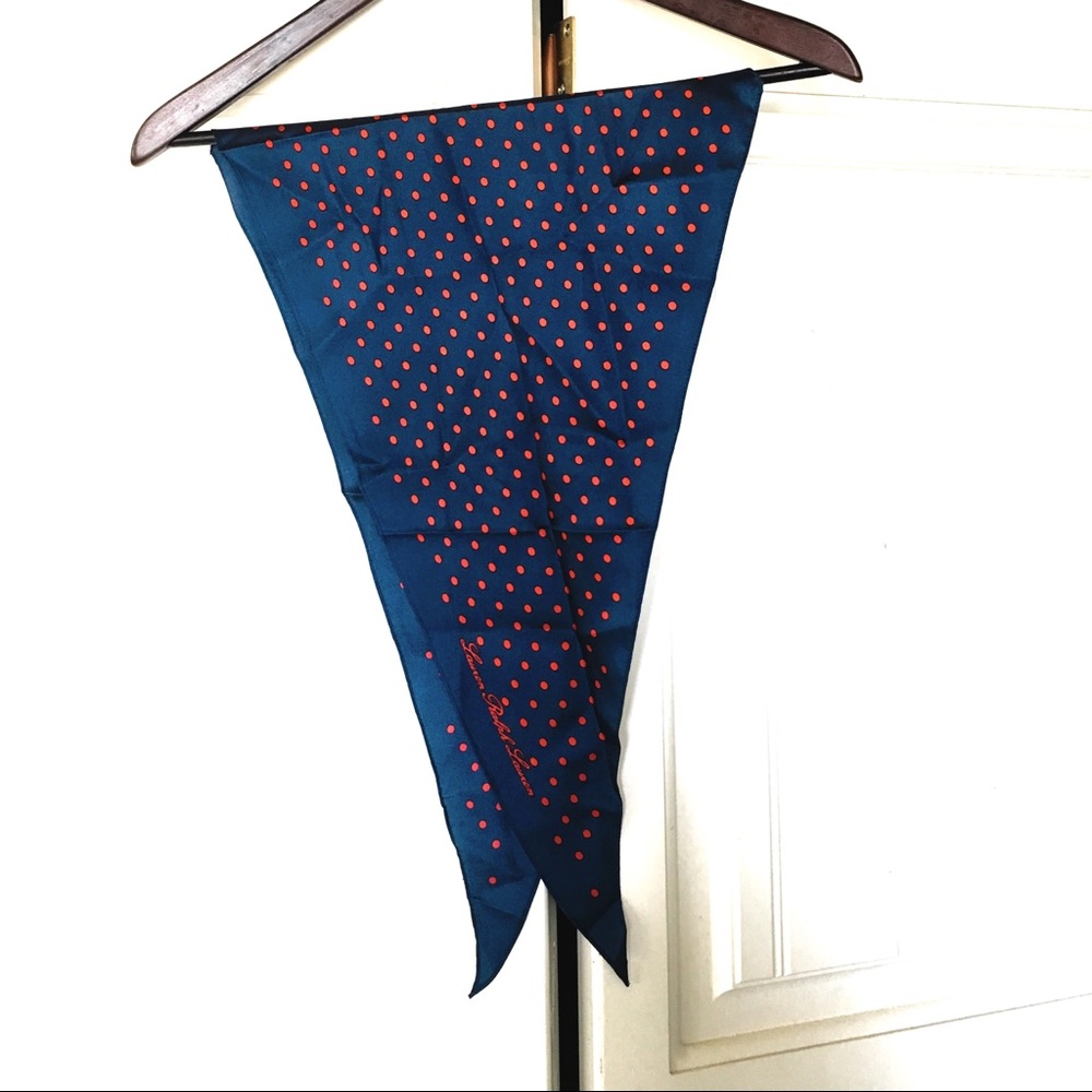Ralph Lauren Silk Scarf polka dot